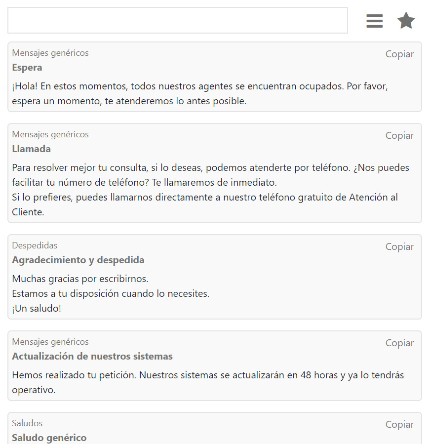 Respuestas automáticas para chat online 1