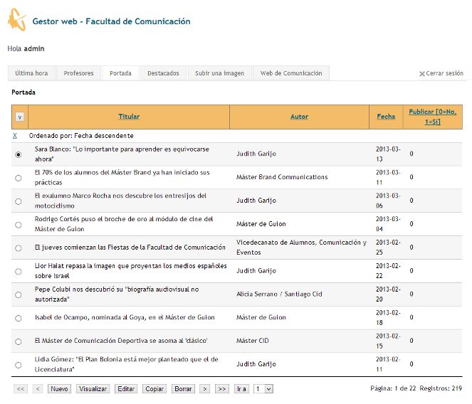 CMS Facultad de Comunicación UPSA